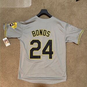 NEW Barry Bonds #24 1992 Pittsburgh Pirates Men's XL Road Cooperstown Jersey